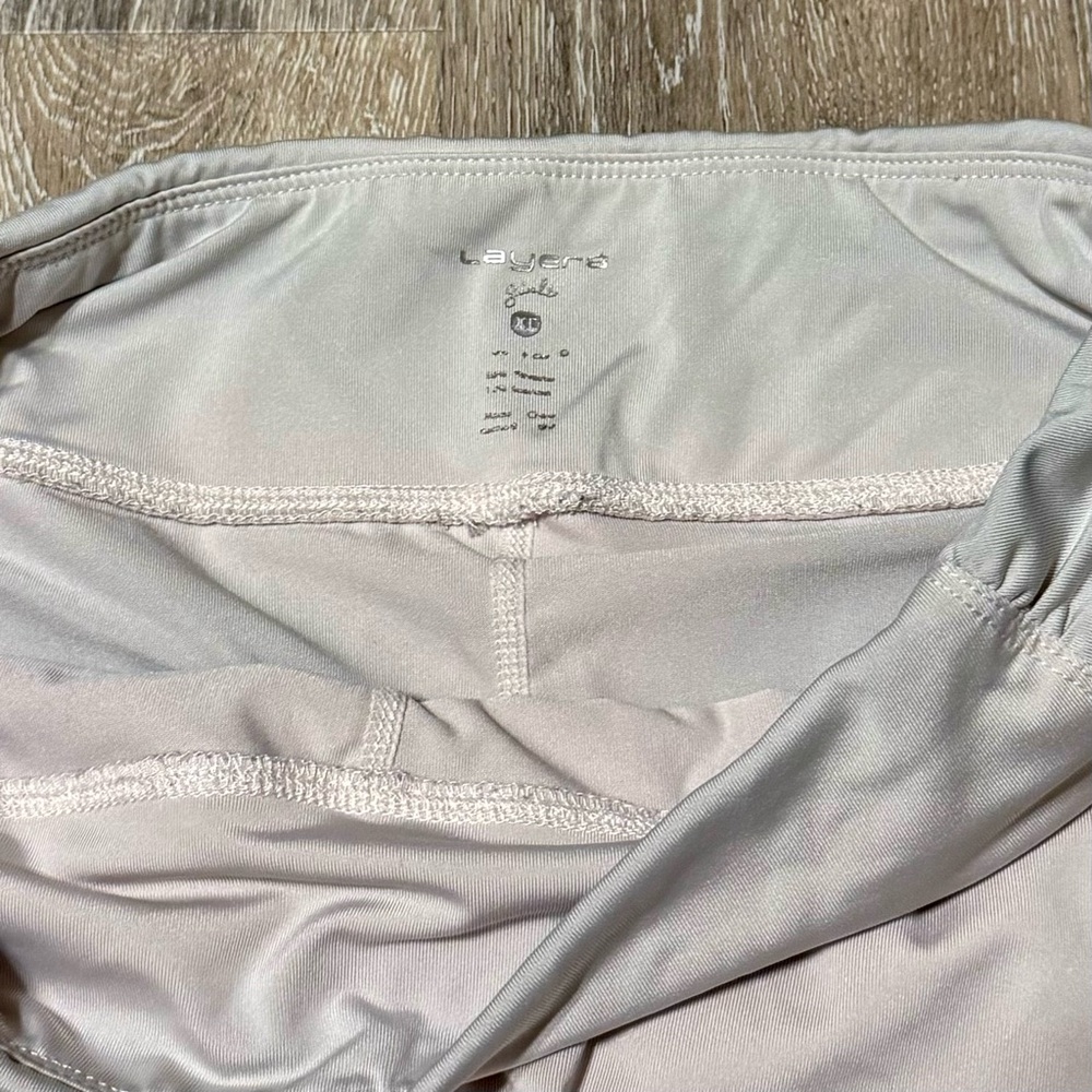 Girls Athletic Skort - Beige - Size XL - Brand: Layer 8 - Picture 2 of 4